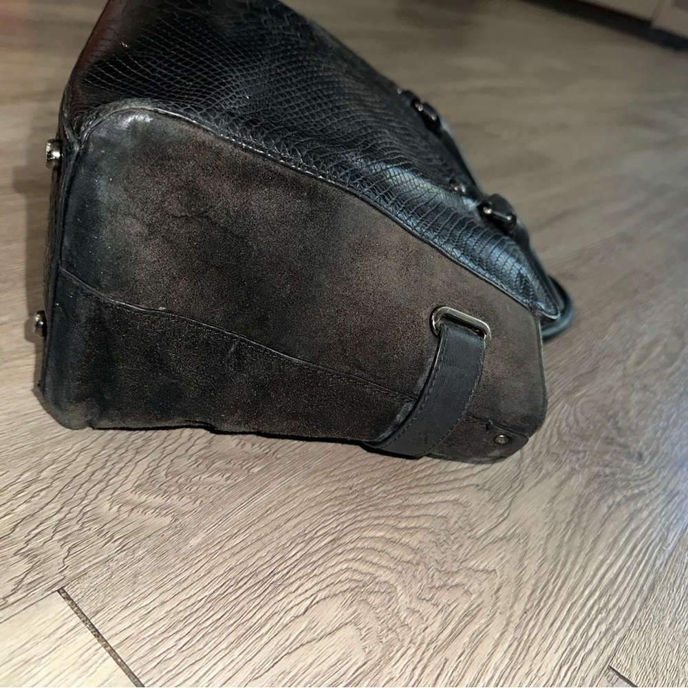 Coach Black Blake Carryall Satchel Python Embosse… - image 4